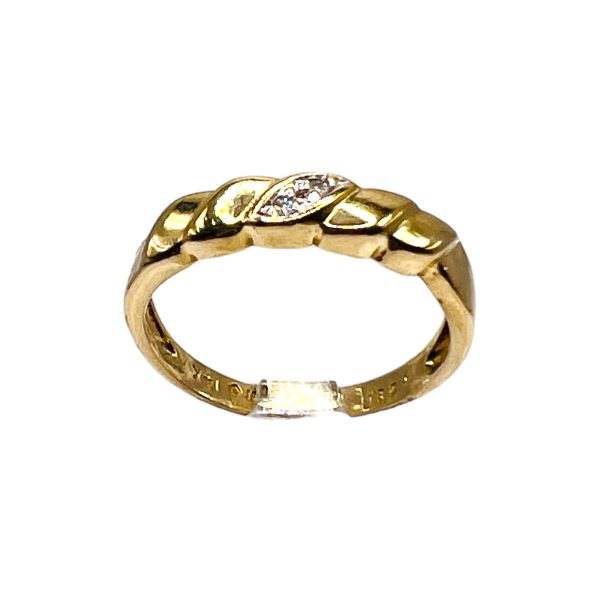 Minimalist Diamond Band Ring, Size 6 | 14k Solid Gold - Image 6