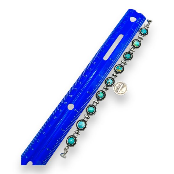 Multi Stone Persian Turquoise Connector Link Bracelet - Image 5