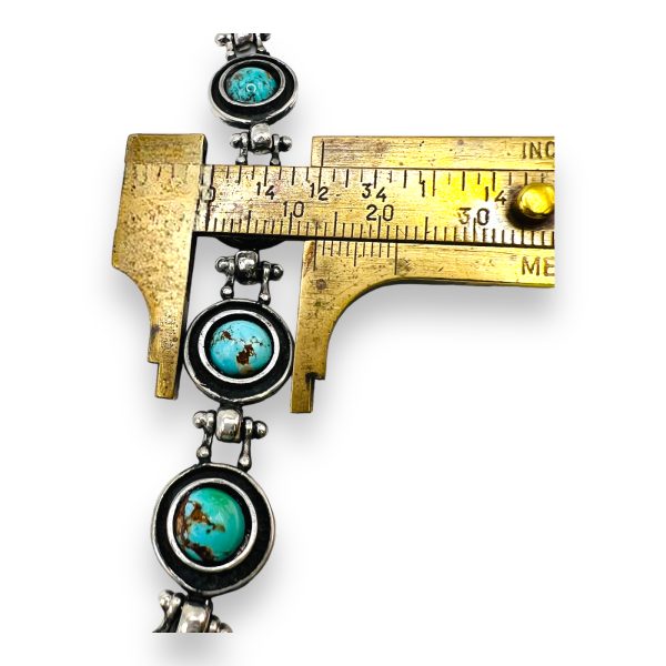 Multi Stone Persian Turquoise Connector Link Bracelet - Image 4