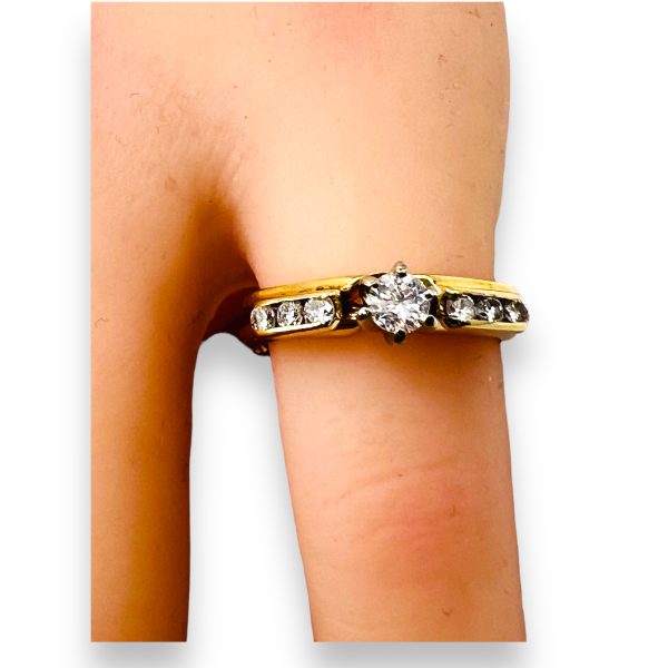 Diamond Enhancer Ring 14k Yellow Gold, Size 4 - Image 5