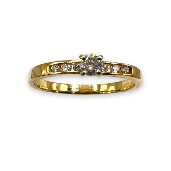 Women's 14k Yellow Gold Diamond Engagement Ring