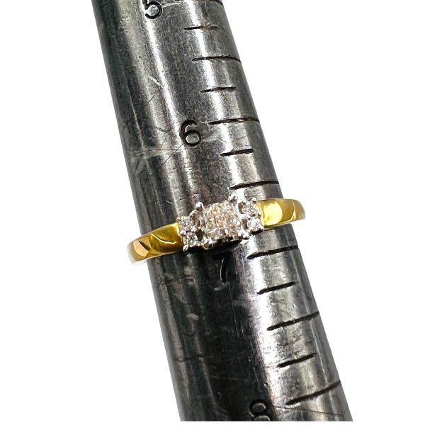 14k Yellow Gold Diamond Pave Engagement Ring Size 6.75 - Image 9