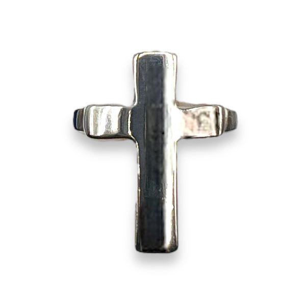 925 Solid Sterling Silver Religious Cross Ring Size | 5.75 - Image 10