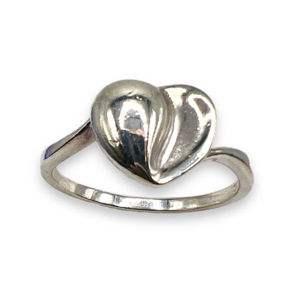 925 Sterling Silver Puffed Heart Ring, sz 9 - Image 7