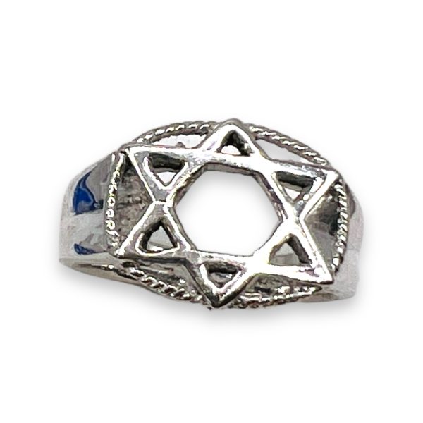 925 Sterling Silver Star of David Ring, size 5.5