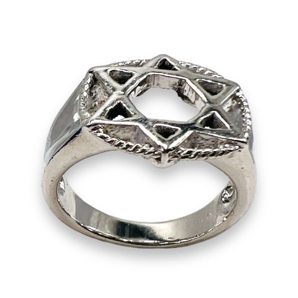 925 Sterling Silver Star of David Ring, size 5.5 - Image 3