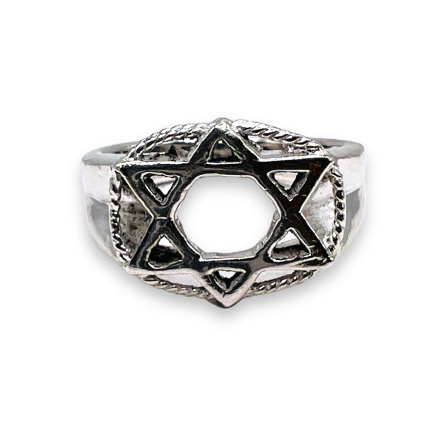 925 Sterling Silver Star of David Ring, size 5.5 - Image 2