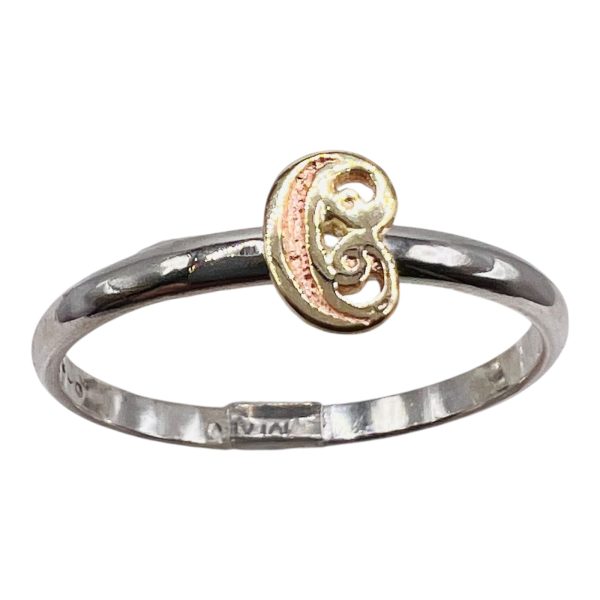 Initial ring C upper case 14k gold monogram letter