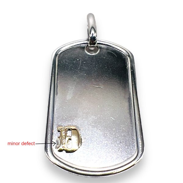 Army Dog ID Tag Pendant with Letter ‘D’ 10k Gold Initial