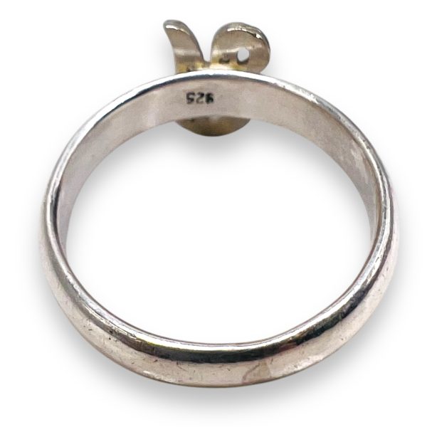 Silver Ring Gold & Diamond Initials ' Y', Size 9 | 10k Gold - Image 8