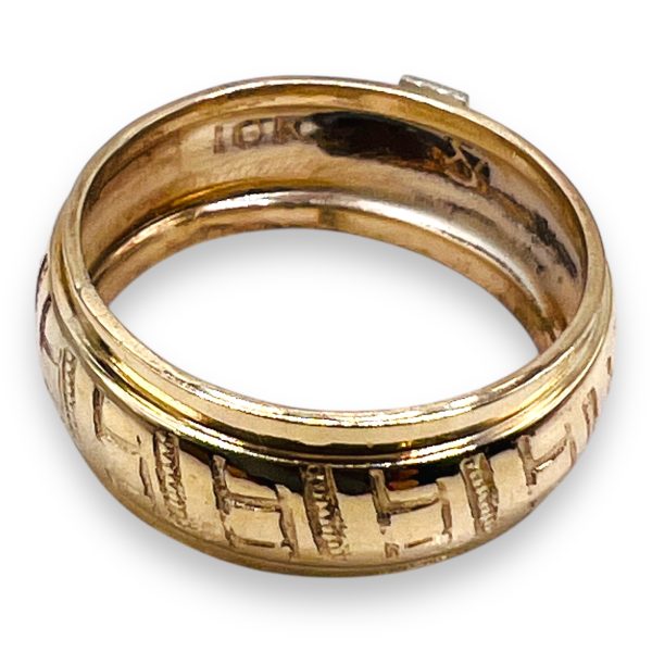 Ring With Initial ‘J’ Letter 10k Real Solid Gold, sz 5.75 - Image 11