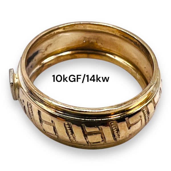 Ring With Initial ‘J’ Letter 10k Real Solid Gold, sz 5.75 - Image 3