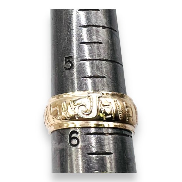 Ring With Initial ‘J’ Letter 10k Real Solid Gold, sz 5.75 - Image 8