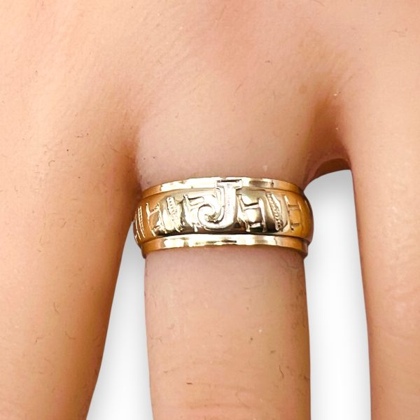 Ring With Initial ‘J’ Letter 10k Real Solid Gold, sz 5.75 - Image 10