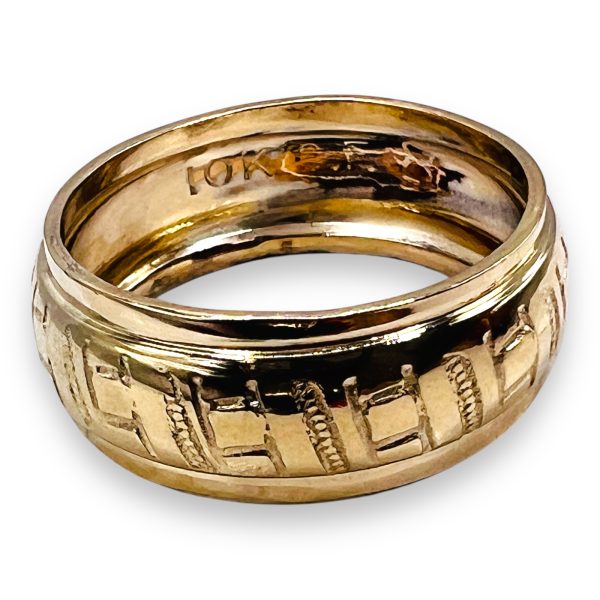 Ring With Initial ‘G’ Letter 10k Two-Tone Gold, sz 5.75 - Image 6