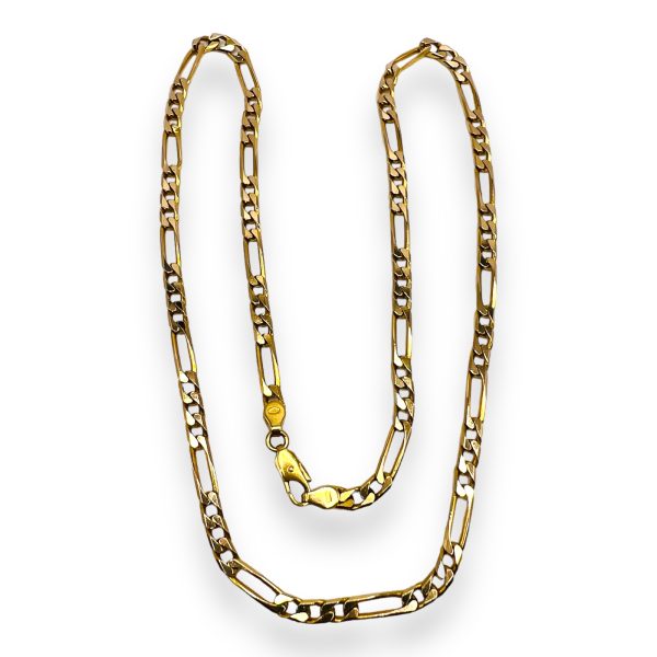 14k Real Solid Yellow Gold Figaro Chain | Unisex