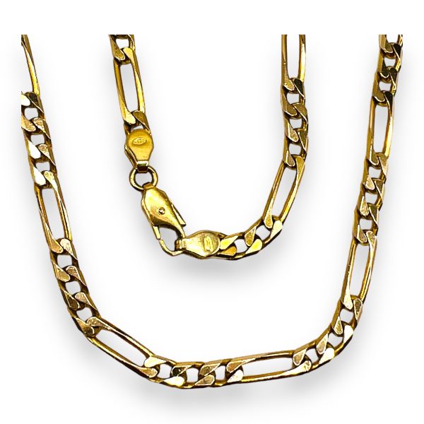 14k Real Solid Yellow Gold Figaro Chain | Unisex - Image 6