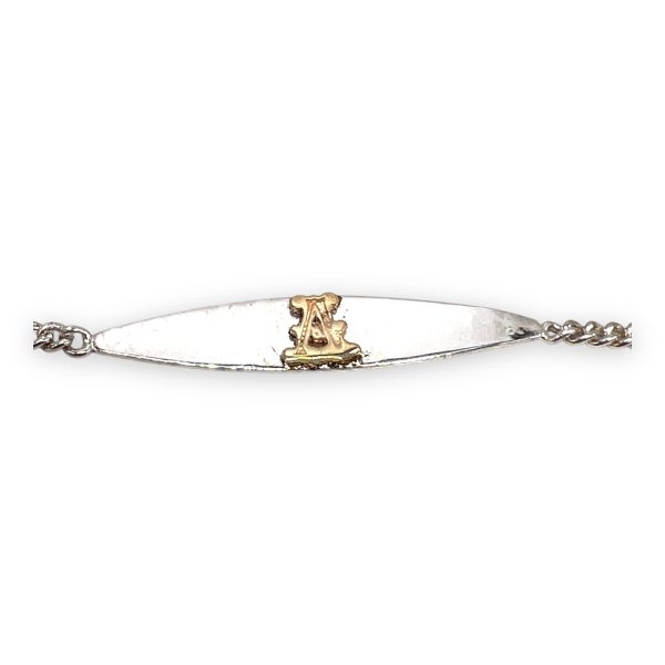 Bracelet with Initial 'A' Gold Letter | Sterling Silver - Image 4