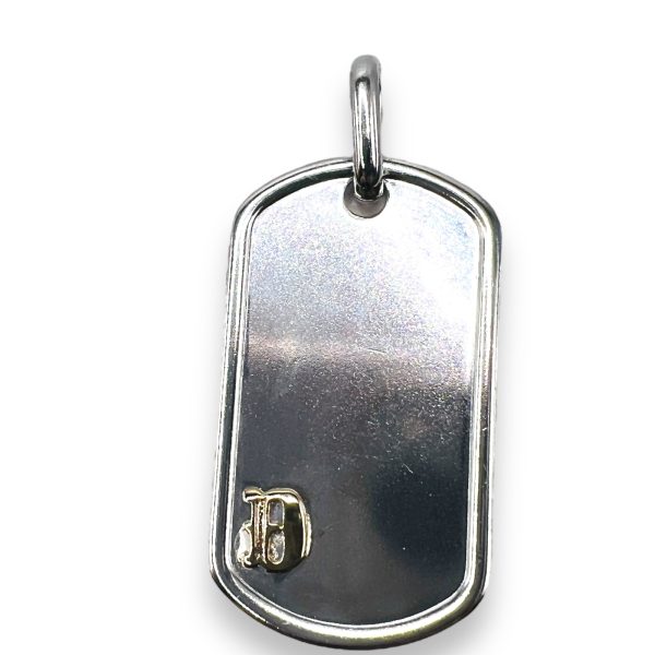 Army Dog ID Tag Pendant with Letter ‘D’ 10k Gold Initial - Image 9