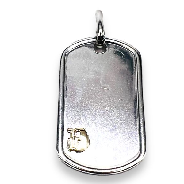 Army Dog ID Tag Pendant with Letter ‘D’ 10k Gold Initial - Image 7