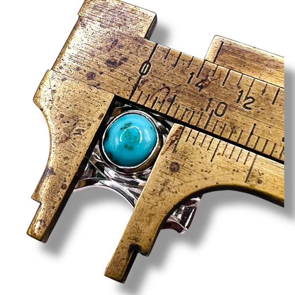 Sterling Silver Persian Turquoise Multi-stone Ring, Size 7 - Image 5