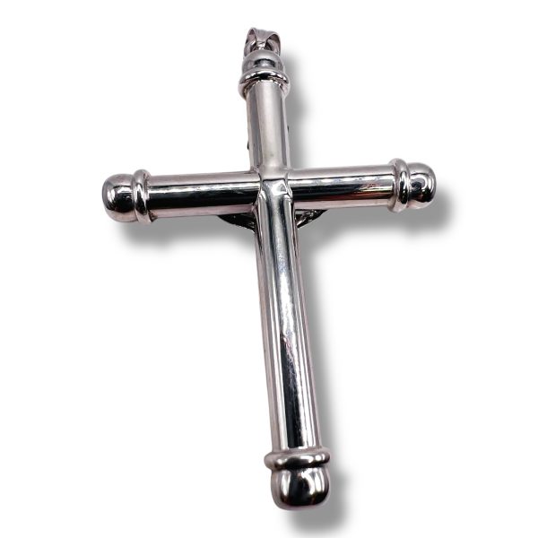 14k Real Solid White Gold Crucifix Pendant | Faith Jewelry - Image 3