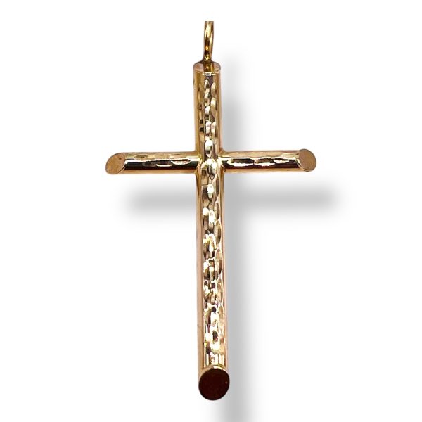 14k Real Solid Yellow Gold Cross Pendant Faith Jewelry - Image 10