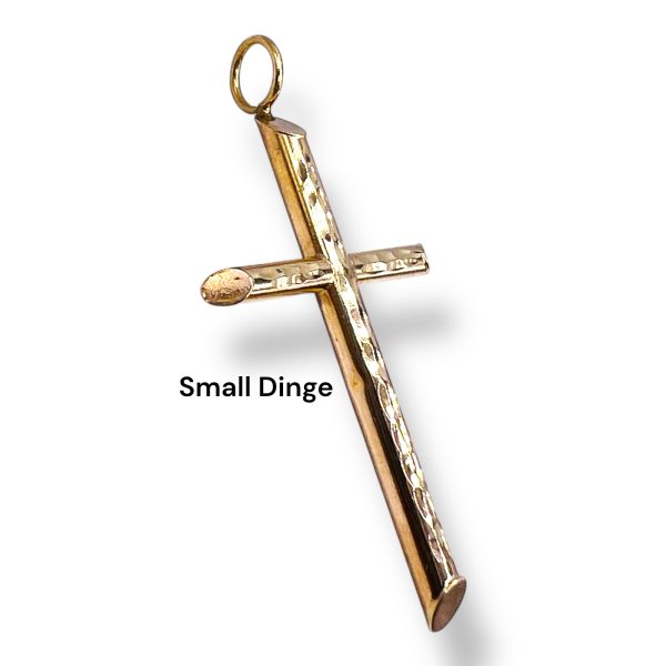 14k Real Solid Yellow Gold Cross Pendant Faith Jewelry - Image 2