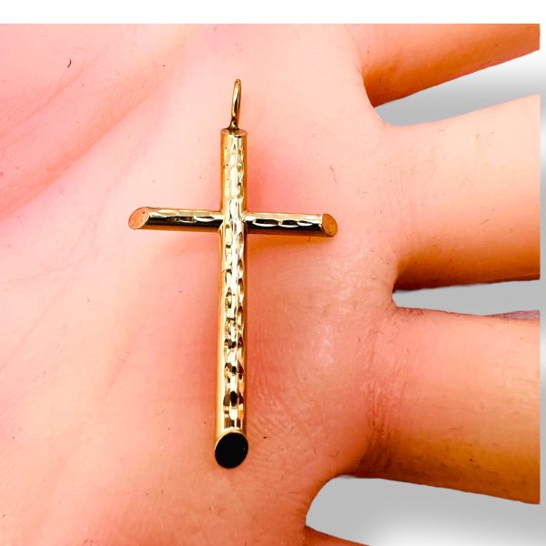 14k Real Solid Yellow Gold Cross Pendant Faith Jewelry - Image 7