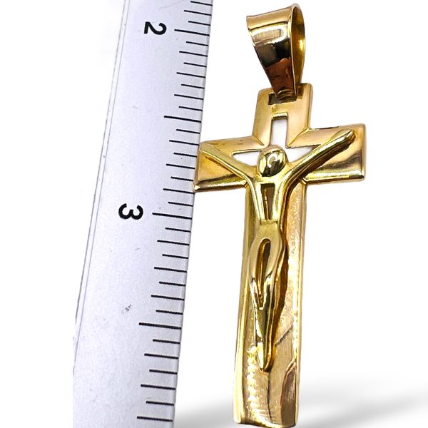 Jesus Crucifix Cross Pendant | 18k Real Solid Yellow Gold - Image 8