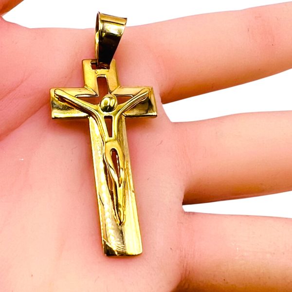 Jesus Crucifix Cross Pendant | 18k Real Solid Yellow Gold - Image 10