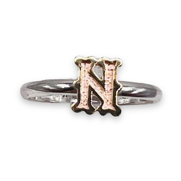 Ring With Initial "N" 10k Gold Letter | Sterling Silver - Image 13