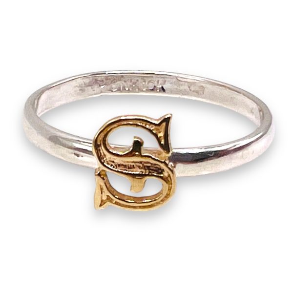 Initial Ring "S" 10k Gold Letter, sz 6.75 |