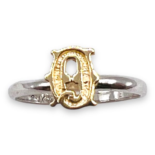 Initial Ring "O" 10k Gold Letter, Size 4 | 1.5mm Band