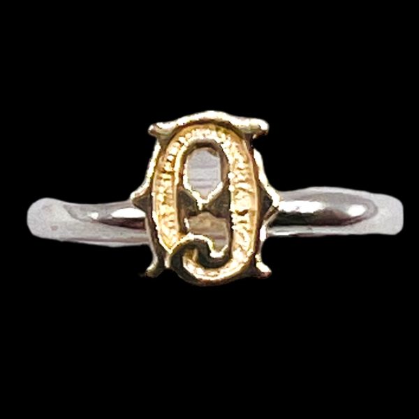 Initial Ring "O" 10k Gold Letter, Size 4 | 1.5mm Band - Image 2