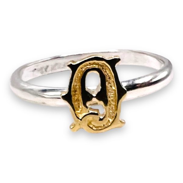 Initial Ring "O" 10k Gold Letter, Size 4 | 1.5mm Band - Image 11