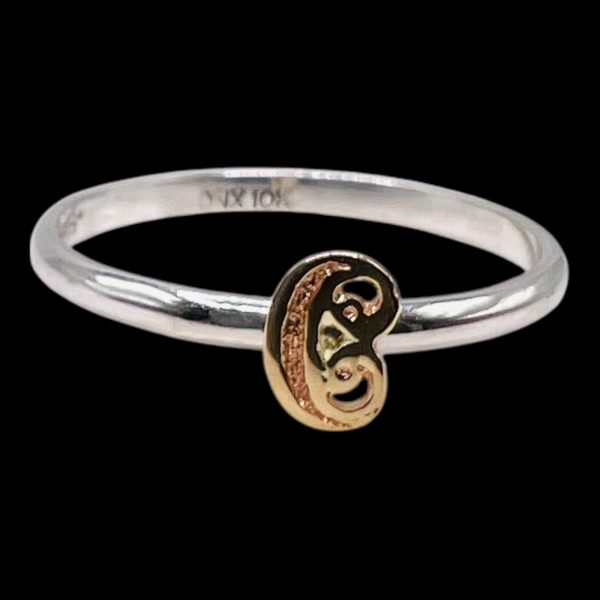 Rings With Initials "C" 10k Gold Lettering | 925 Silver - Image 8