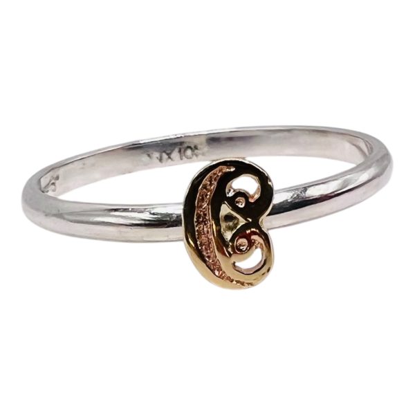 Rings With Initials "C" 10k Gold Lettering | 925 Silver - Image 11