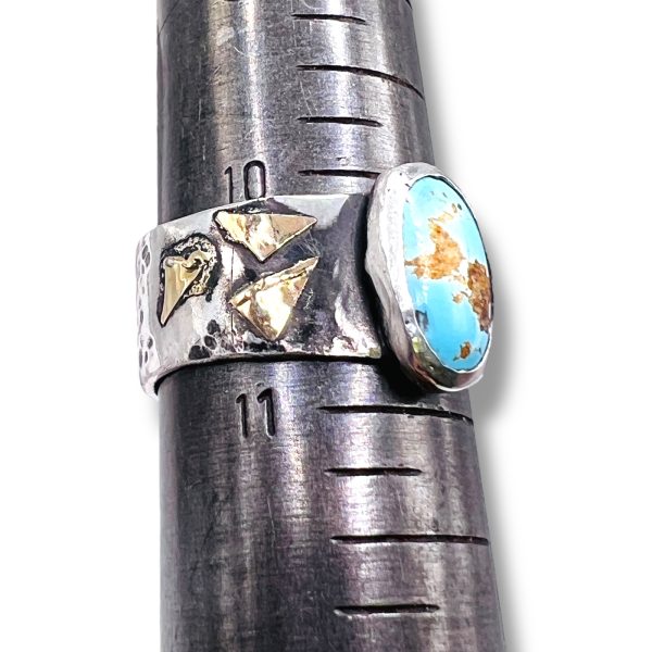 Rustic Oxidized 925 Silver Persian Turquoise Ring, sz 10.5 - Image 13