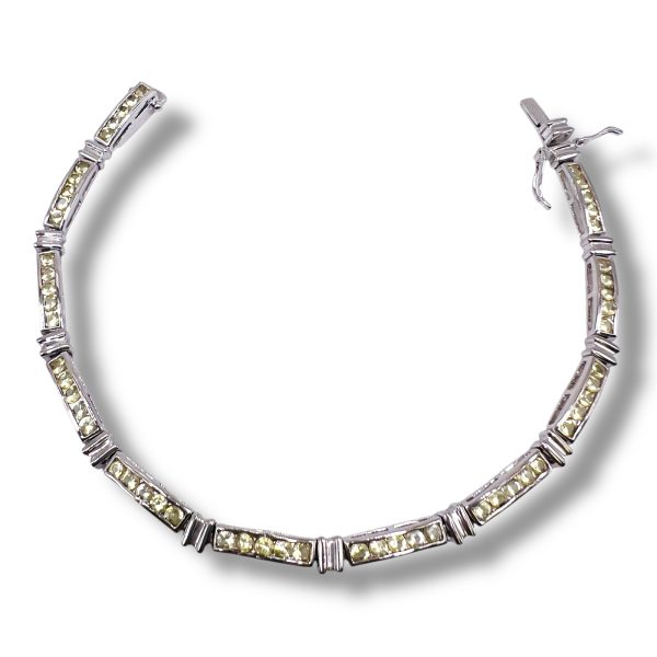 Yellow Cubic Zirconia Tennis Bracelet | 925 Silver - Image 5