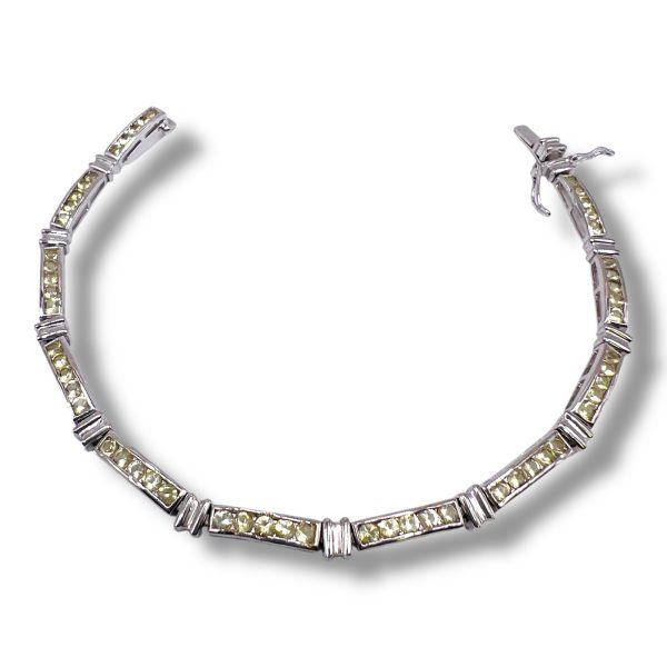 Yellow Cubic Zirconia Tennis Bracelet | 925 Silver