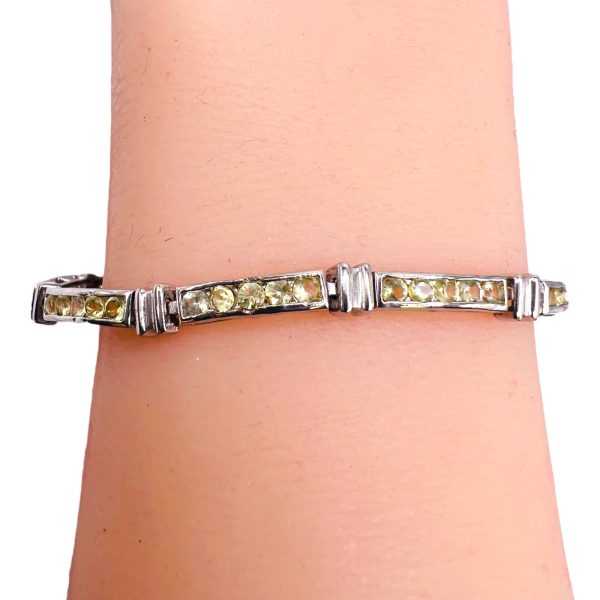 Yellow Cubic Zirconia Tennis Bracelet | 925 Silver - Image 9