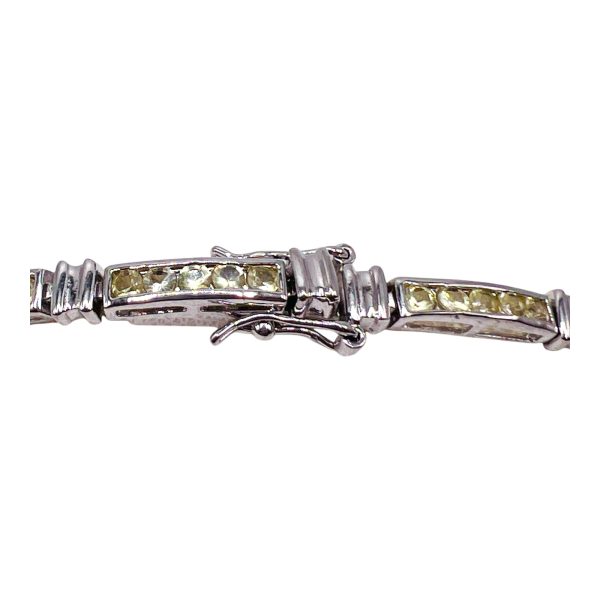 Yellow Cubic Zirconia Tennis Bracelet | 925 Silver - Image 4